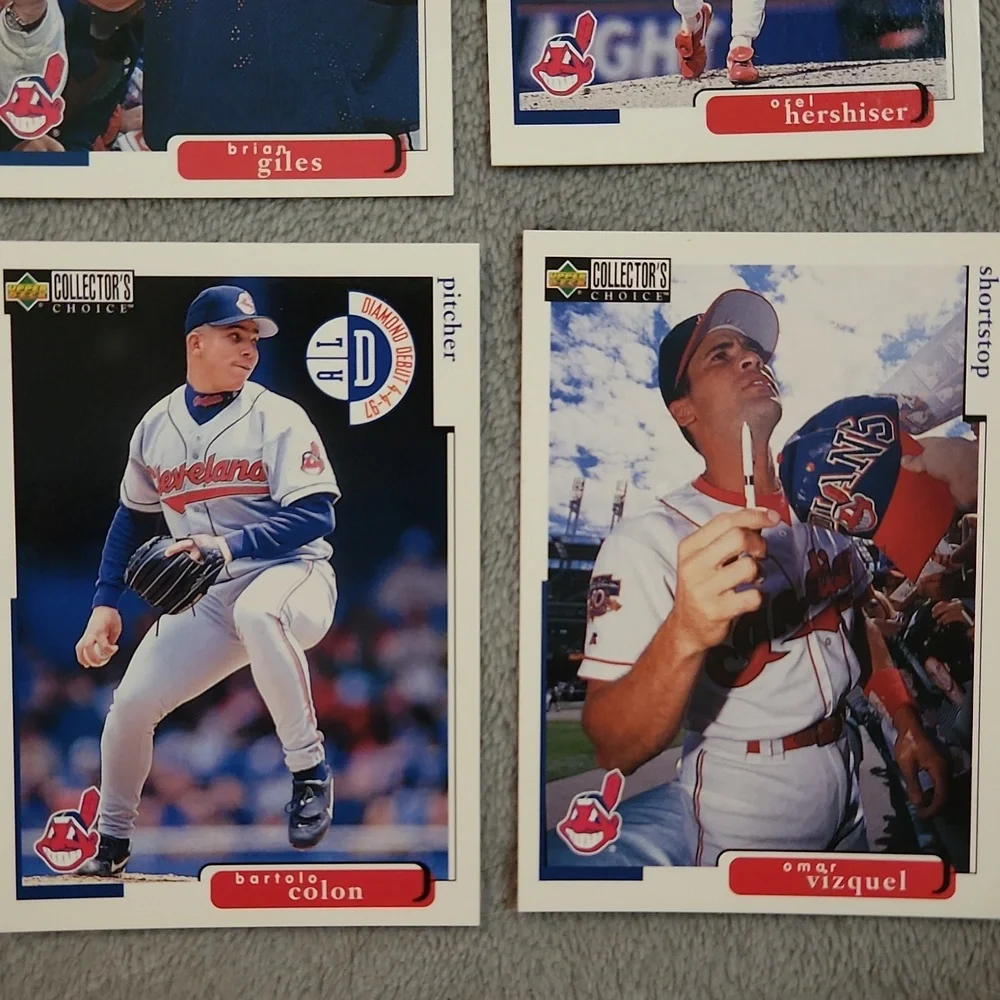 Vintage Upper Deck 1998 Collector's Choice Cleveland Indians Baseball Cards